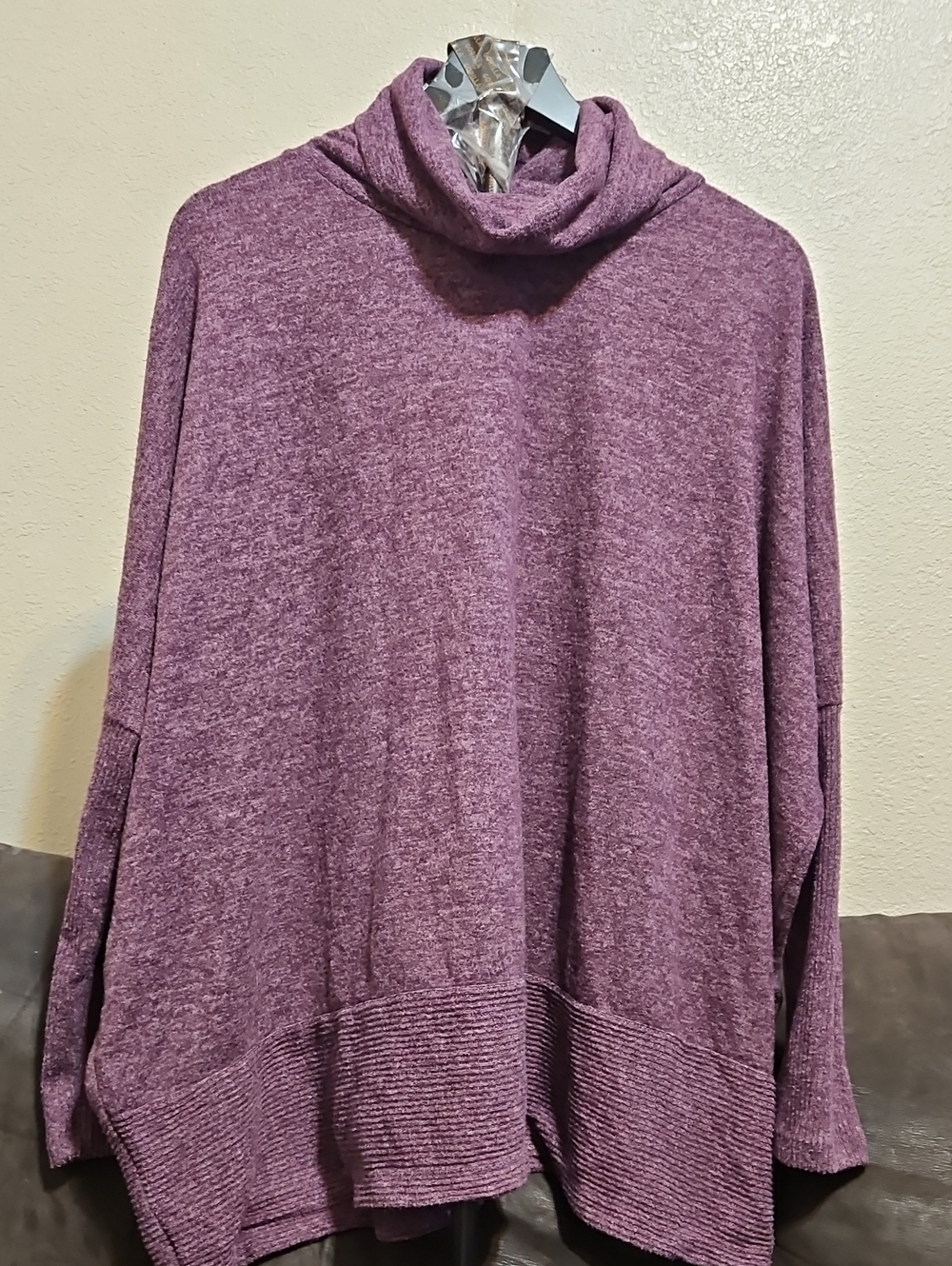 Zenana Outfitters Mauve Cowl Neck Pullover Sweater